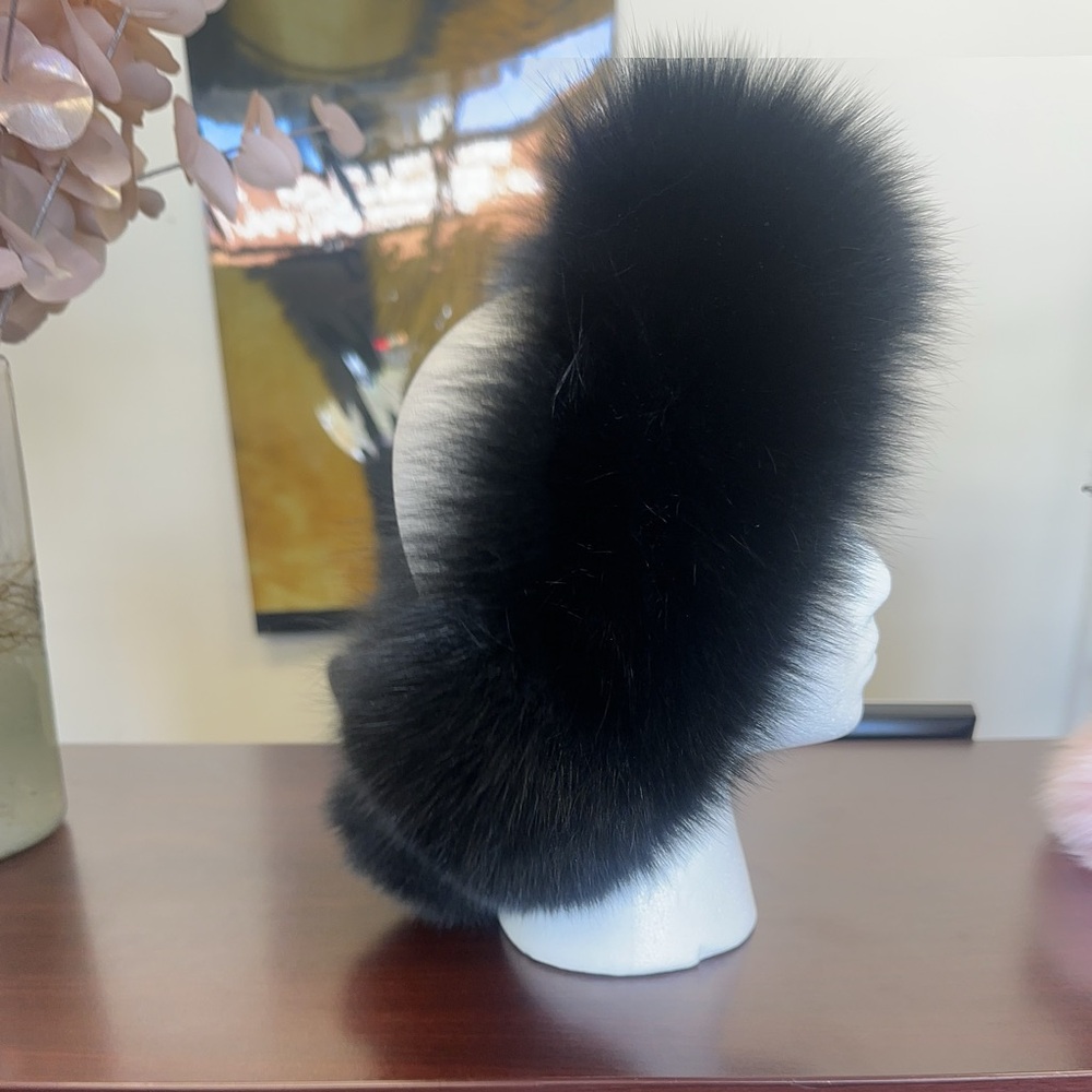 Real Black Fox Heaband